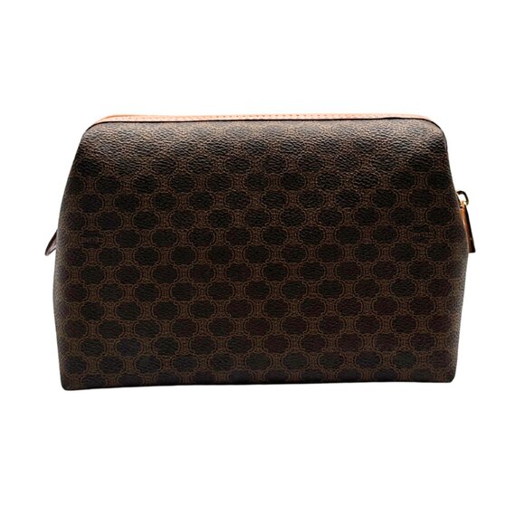 Vintage Celine Brown/Tan Macadam Cosmetic Bag and Clutch - Picture 2 of 6